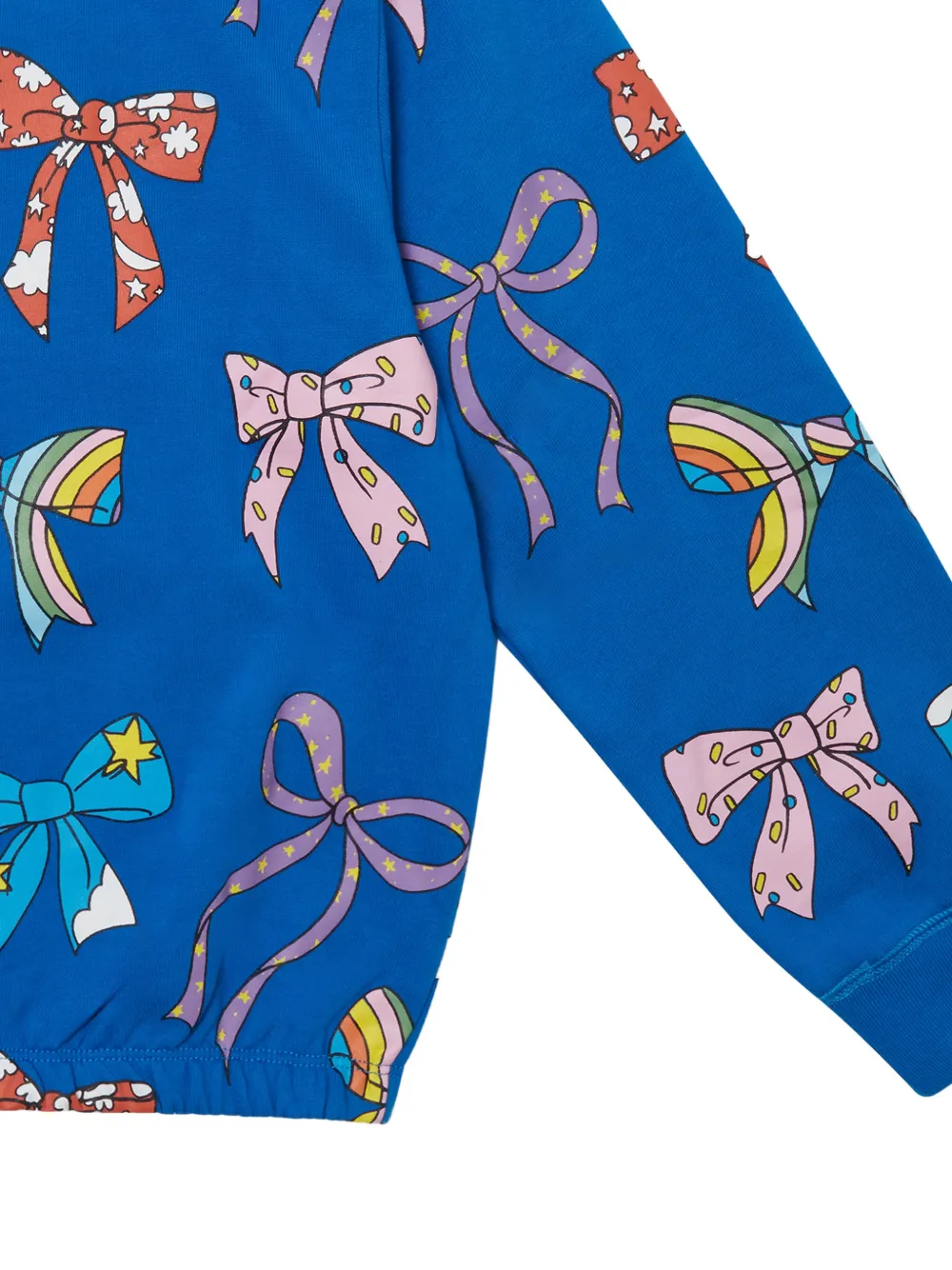 Stella McCartney Kids Sweater met strikprint Blauw