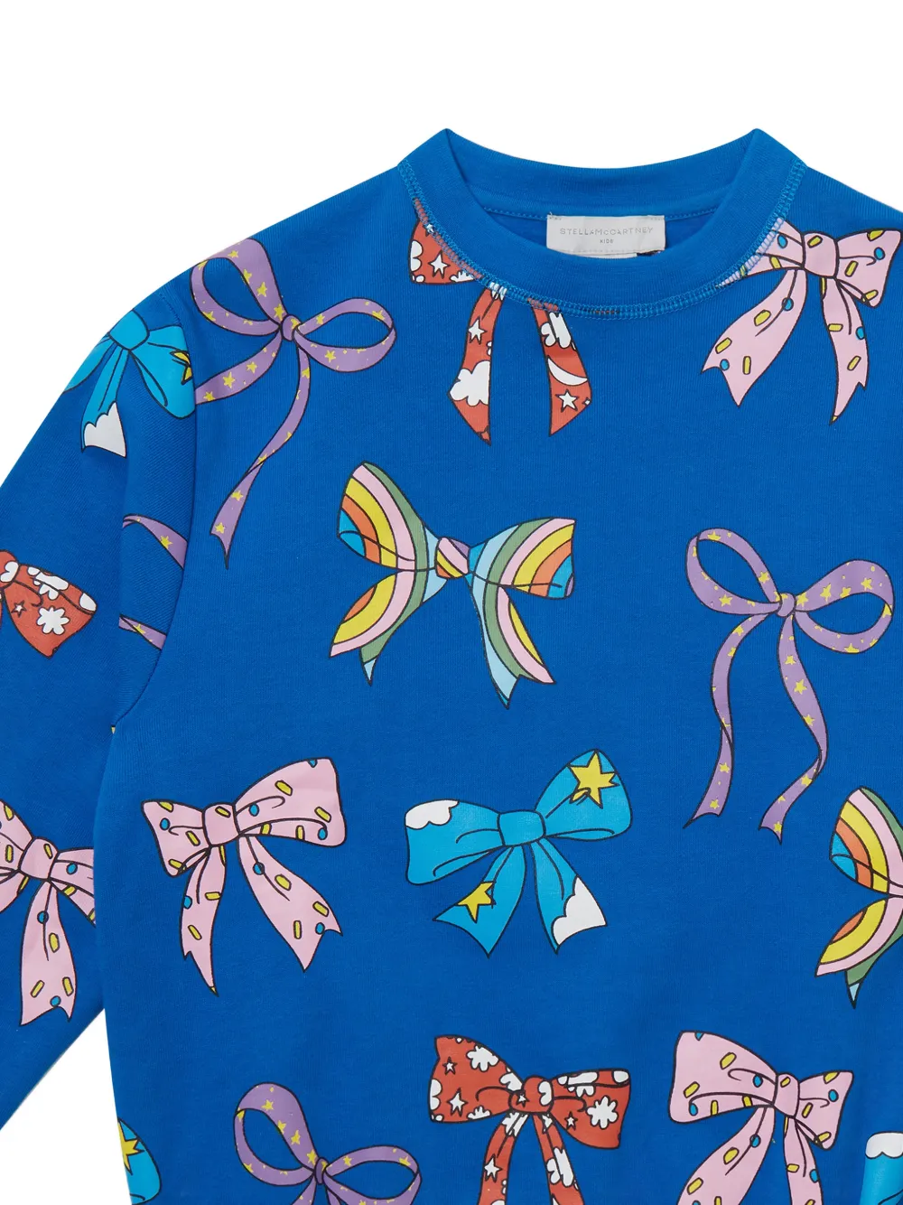 Stella McCartney Kids Sweater met strikprint Blauw