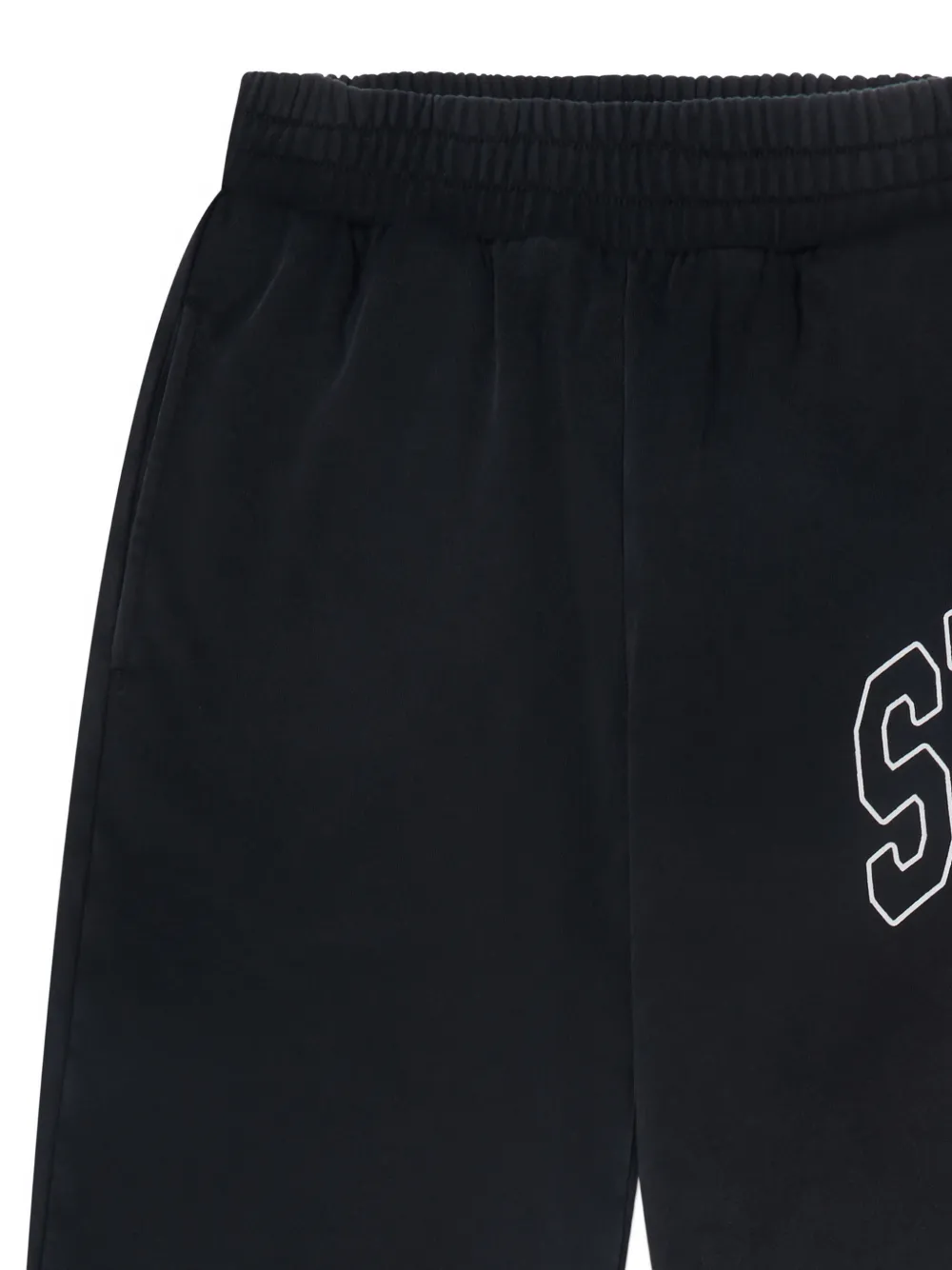 Stella McCartney Kids Trainingsbroek met opgestikte zak en logoprint Zwart