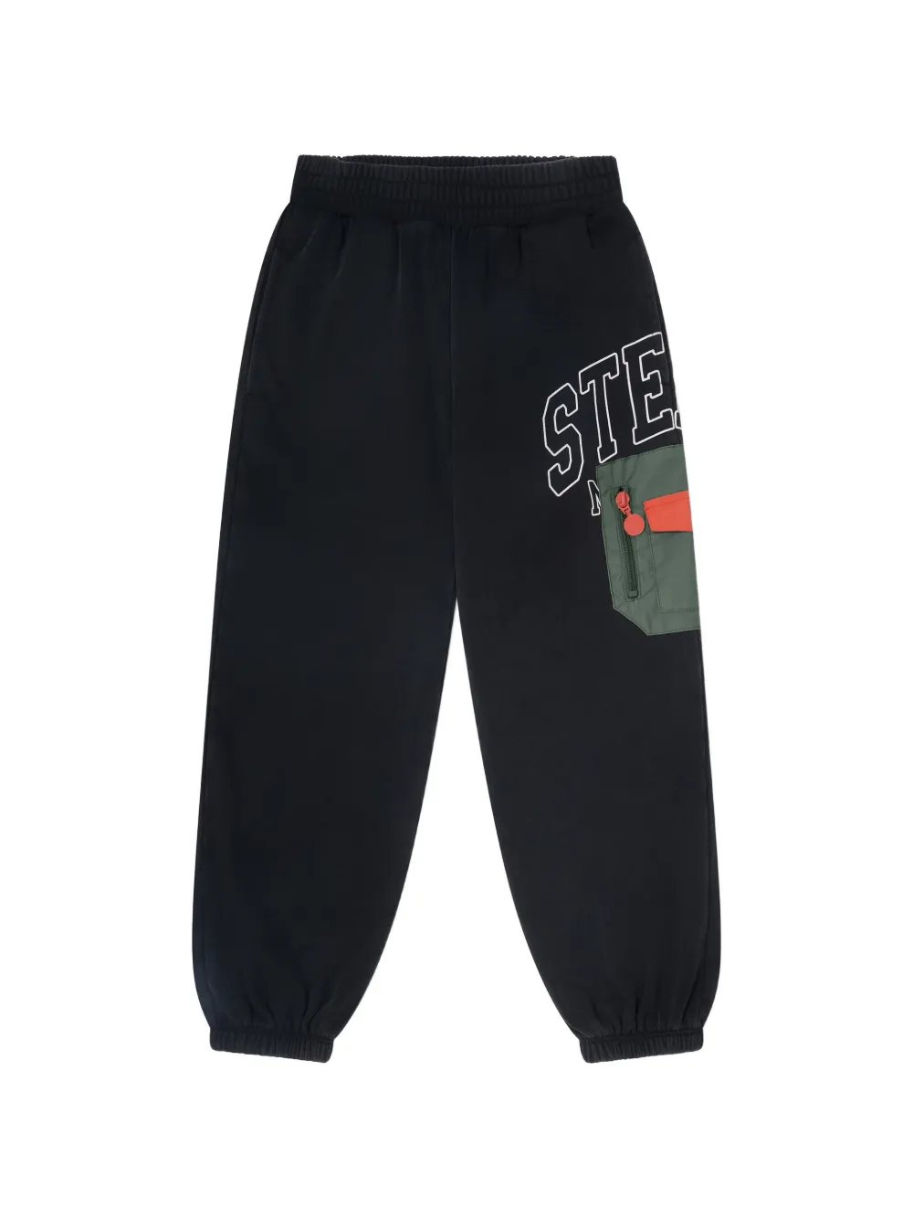Stella McCartney Kids logo-print patch-pocket track pants - Nero