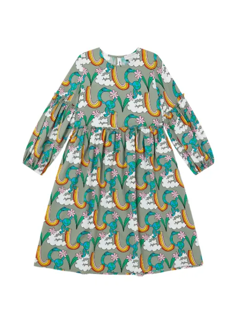 Stella McCartney Kids Abito Earth Friends con stampa grafica