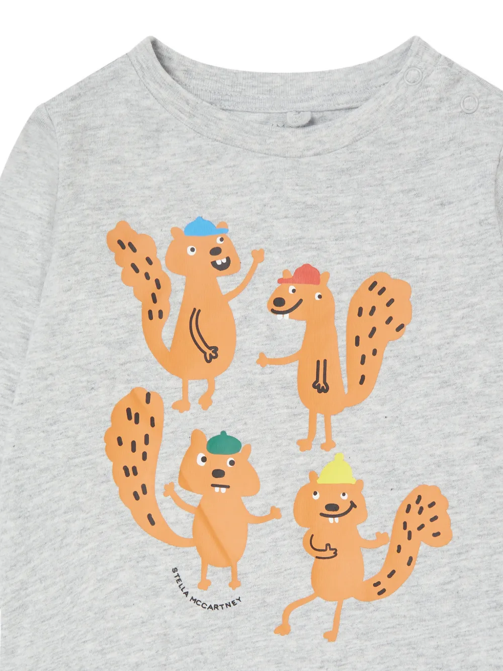 Stella McCartney Kids T-shirt met eekhoornprint Grijs