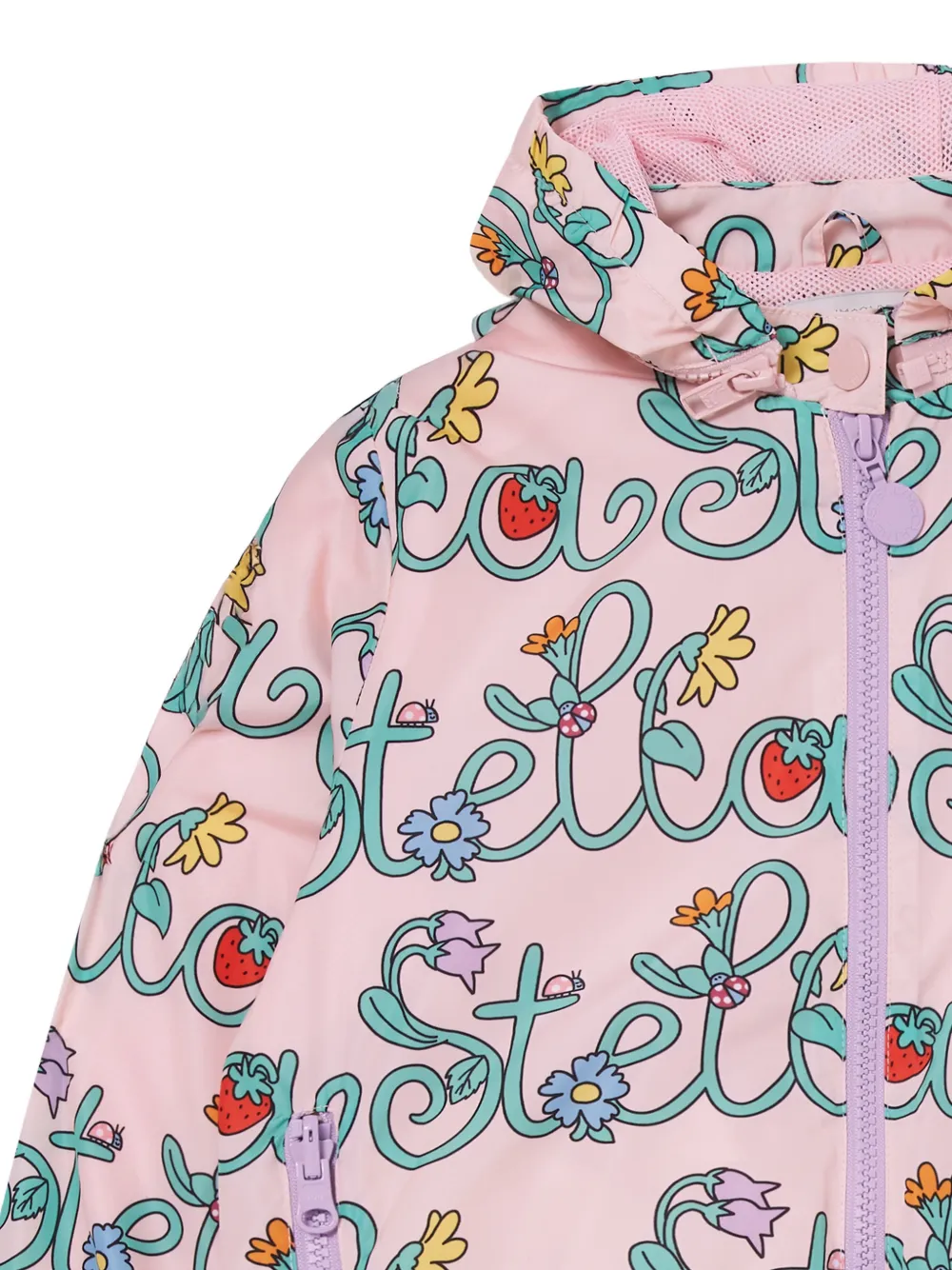 Stella McCartney Kids Vine jack met bloemenprint en logoprint Roze