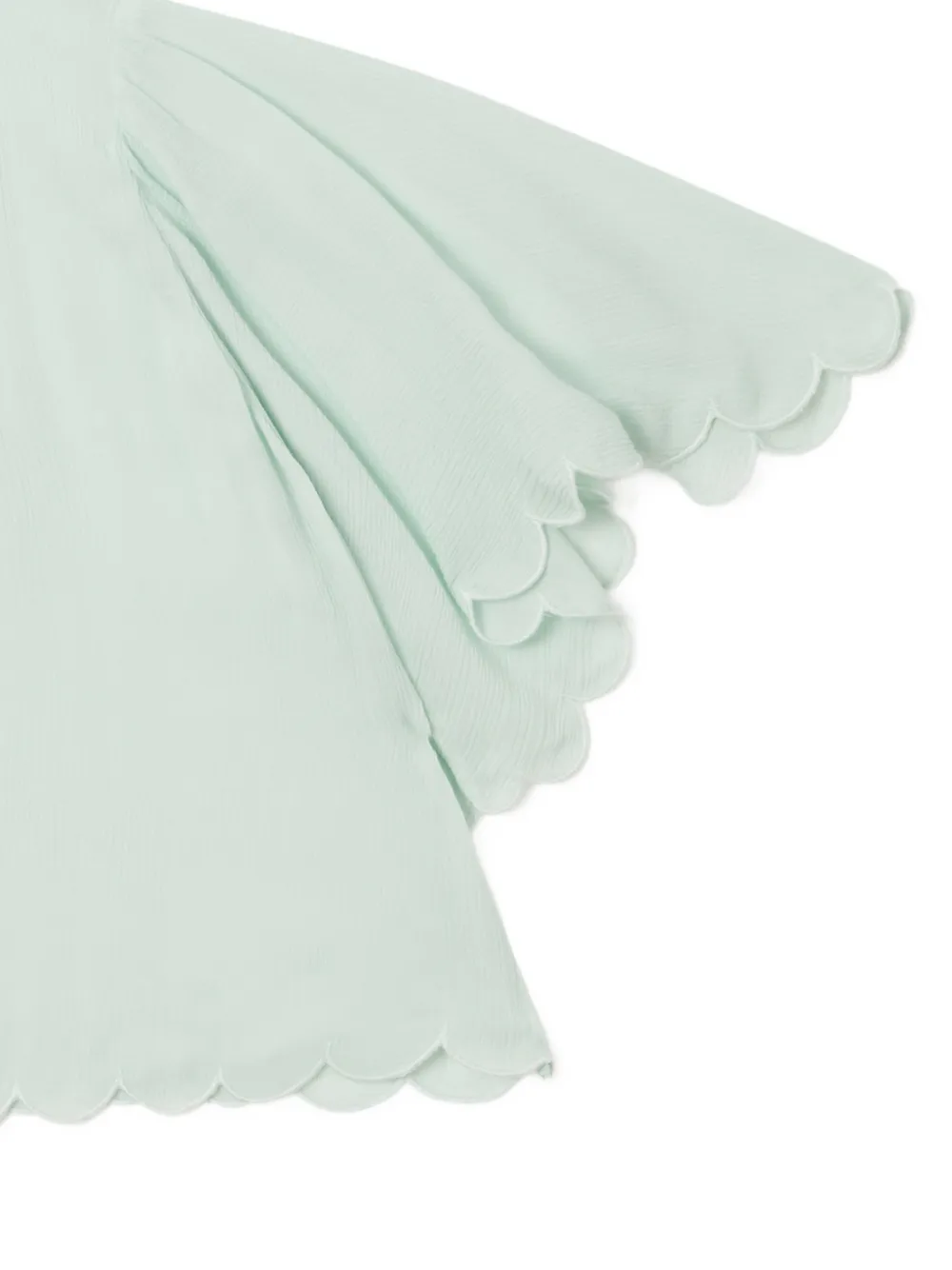 Stella McCartney Kids Blouse met gewelfde afwerking en capemouwen Groen
