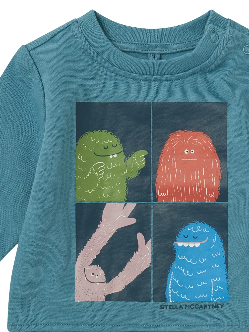 Stella McCartney Kids Trui met monsterprint Blauw