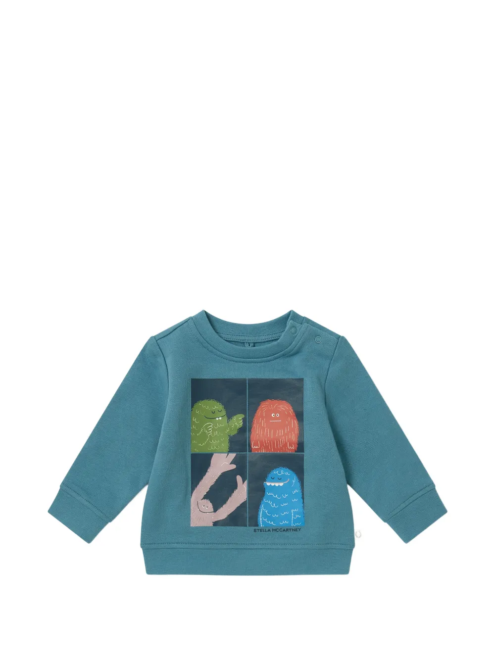 Stella McCartney Kids monster-print sweater - Blu