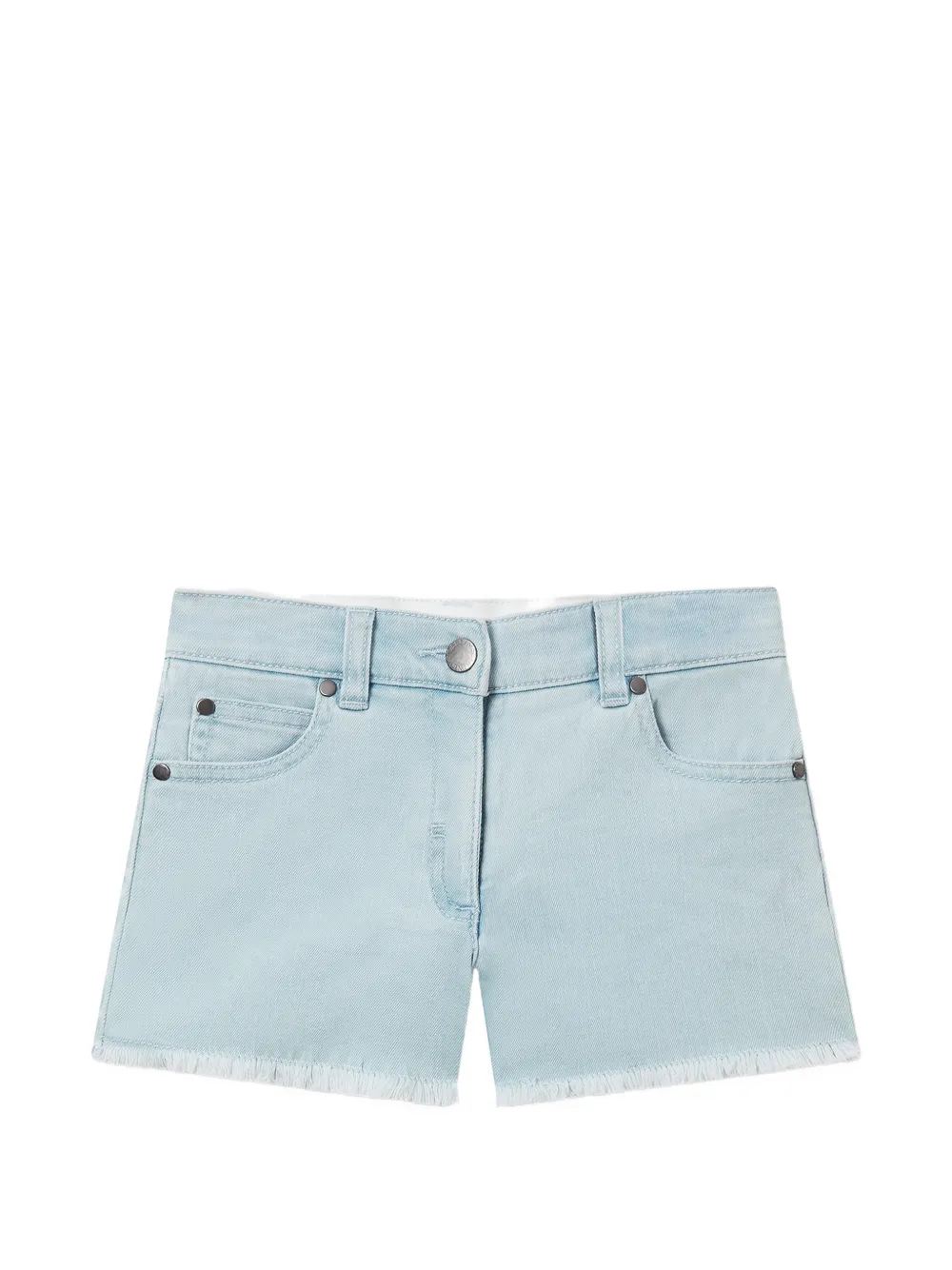 Stella McCartney Kids crochet-patch frayed-edge shorts - Blu