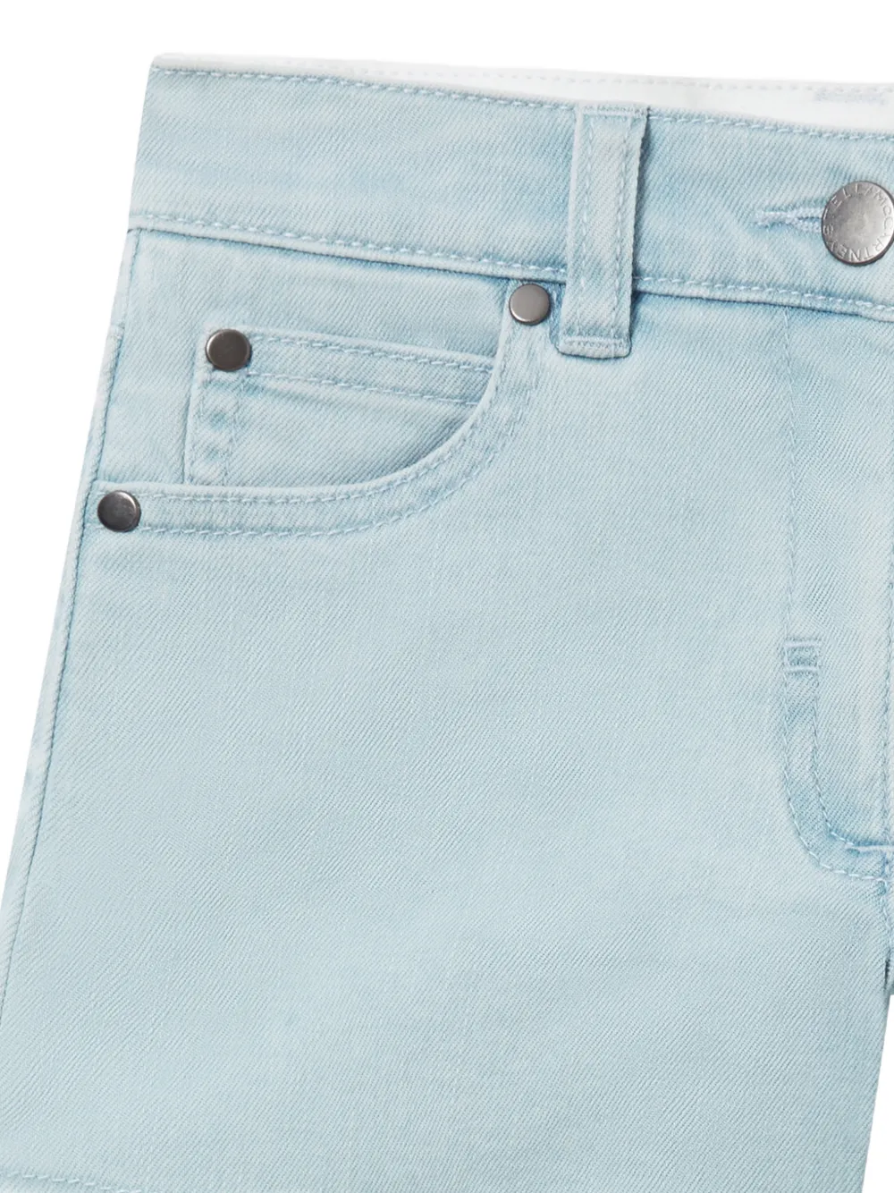 Stella McCartney Kids Shorts met gehaakte patch en franje Blauw
