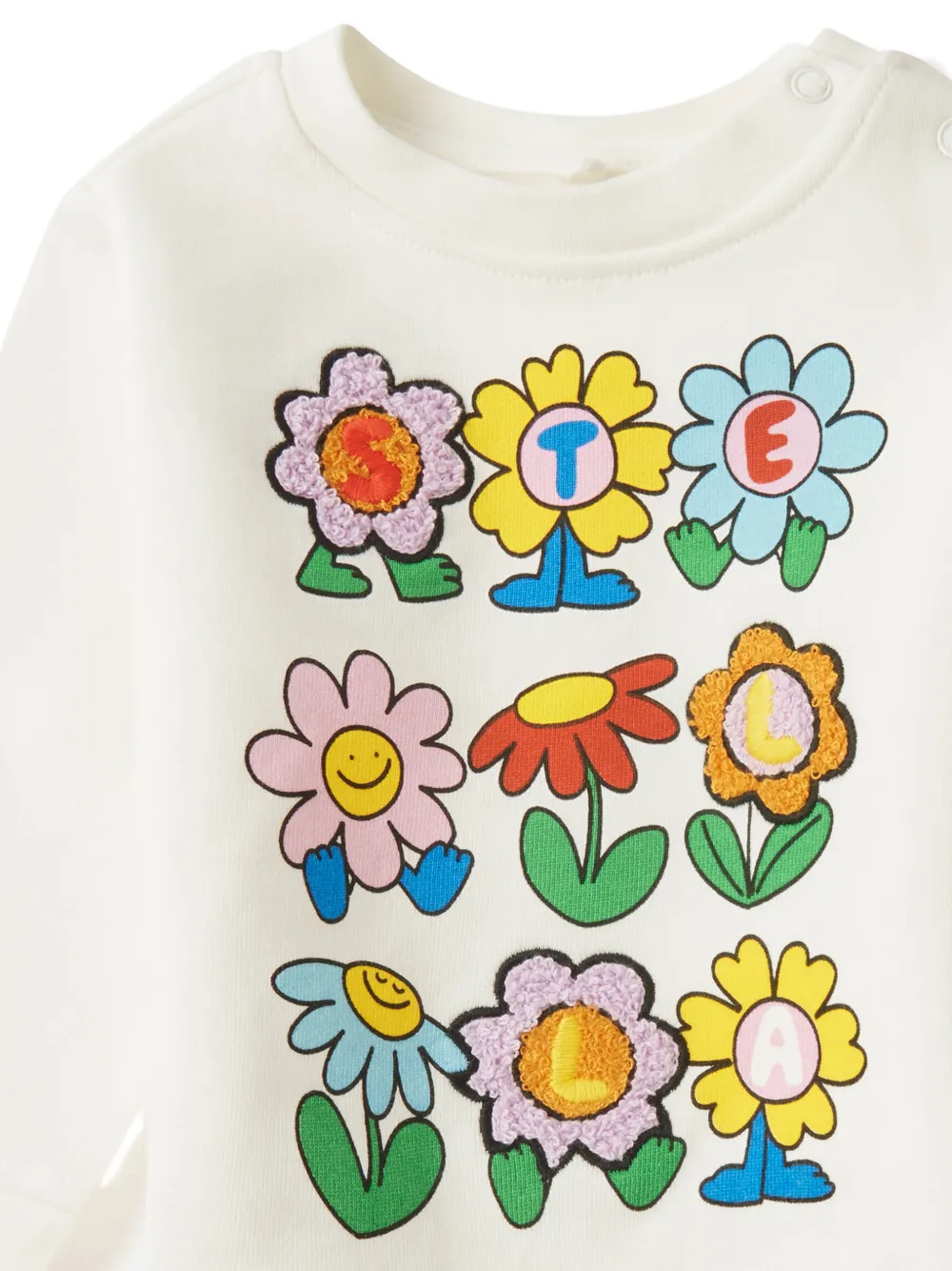 Stella McCartney Kids floral-print sweater Beige