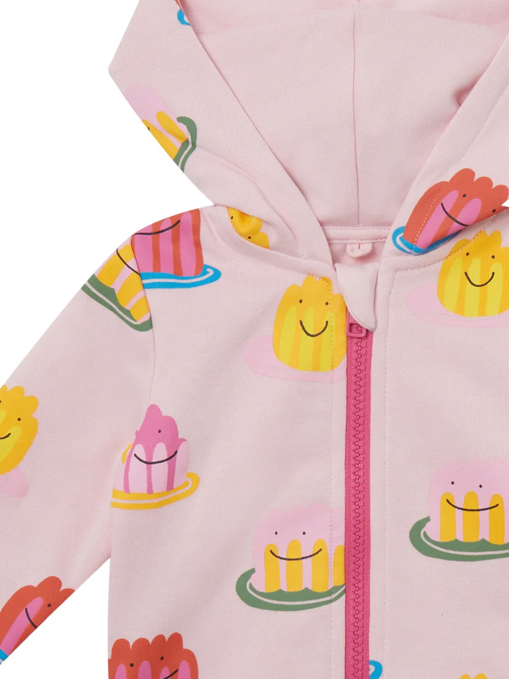 Stella McCartney Kids Hoodie met rits en jelly-print Roze