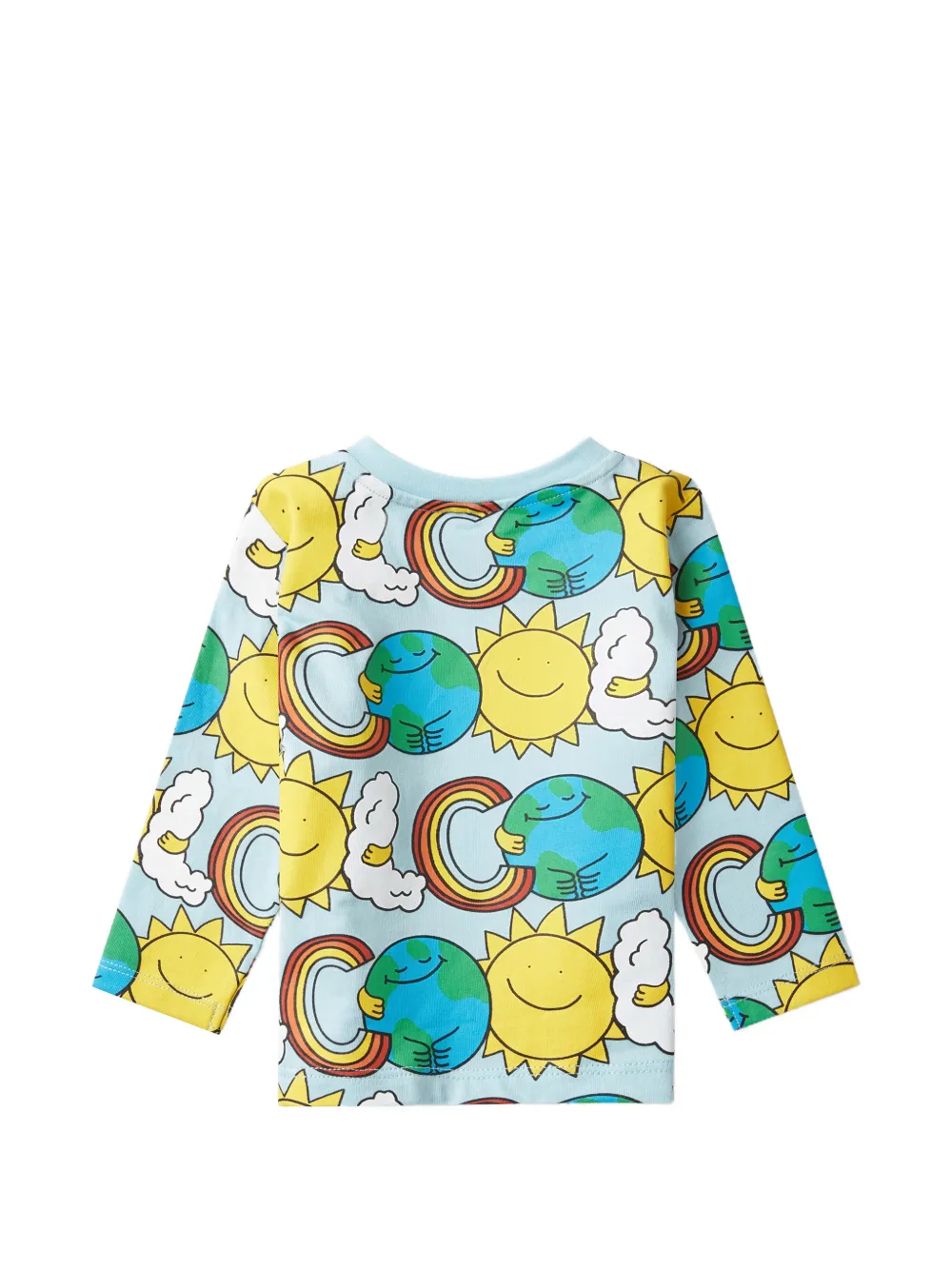 Stella McCartney Kids Earth Friends T-shirt met lange mouwen en grafische print Blauw