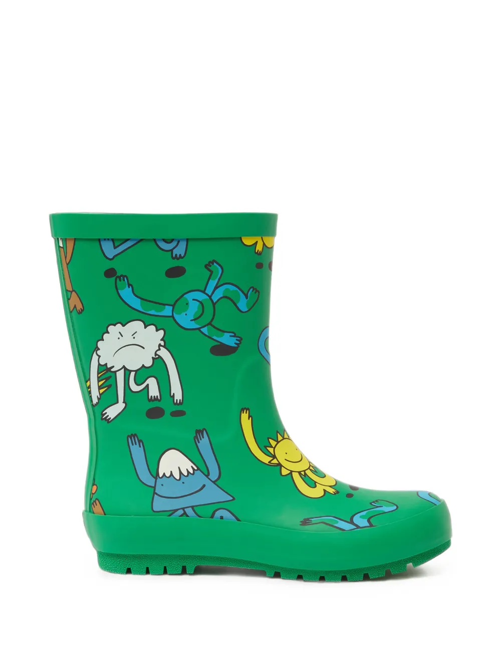 Stella McCartney Kids Earth Friends graphic-print boots Groen