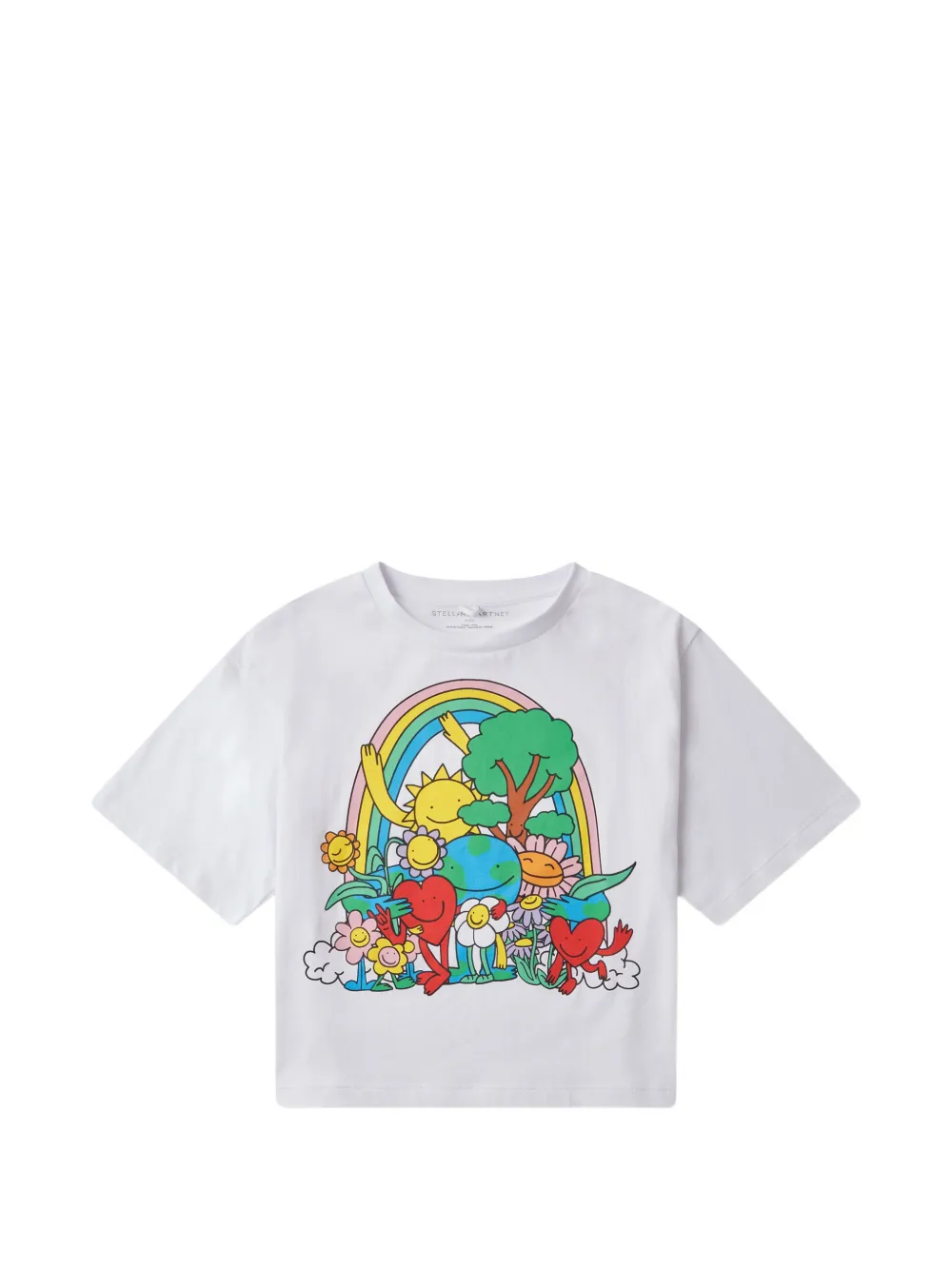 Stella McCartney Kids Earth Friends graphic-print T-shirt - Bianco