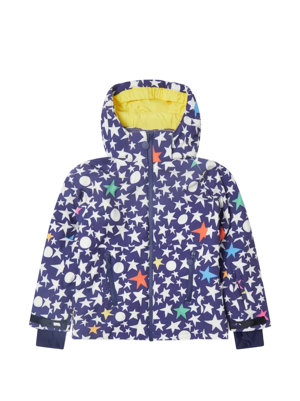 Stella McCartney Kids star-print hooded jacket - Blu