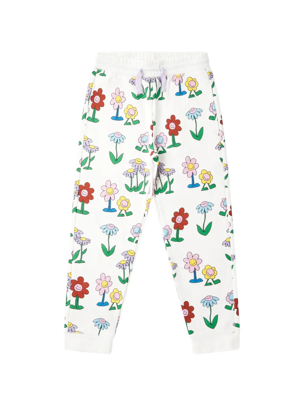 Stella McCartney Kids floral-print track pants - Bianco