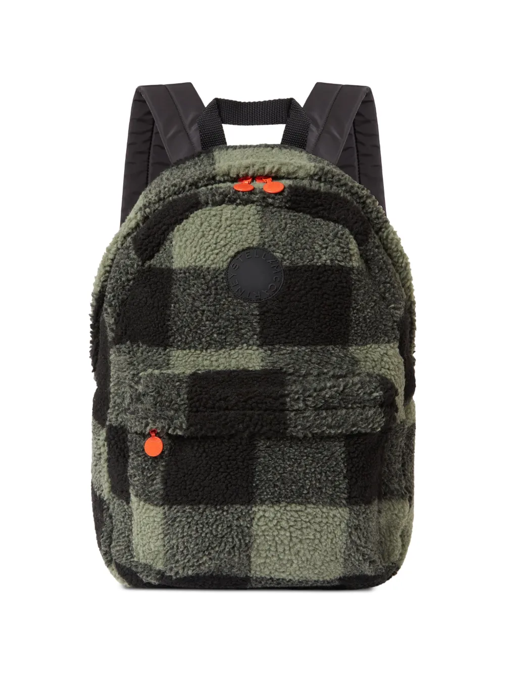 Stella McCartney Kids check-pattern borg backpack - Verde