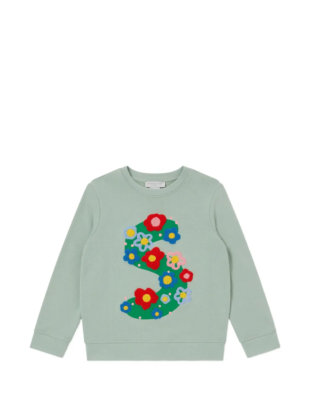 Stella McCartney Kids floral-patchwork sweatshirt - Verde