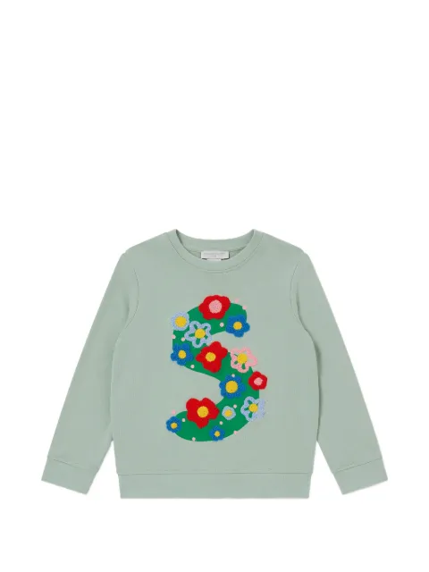 Stella McCartney Kids sweatshirt med blomstret patchwork