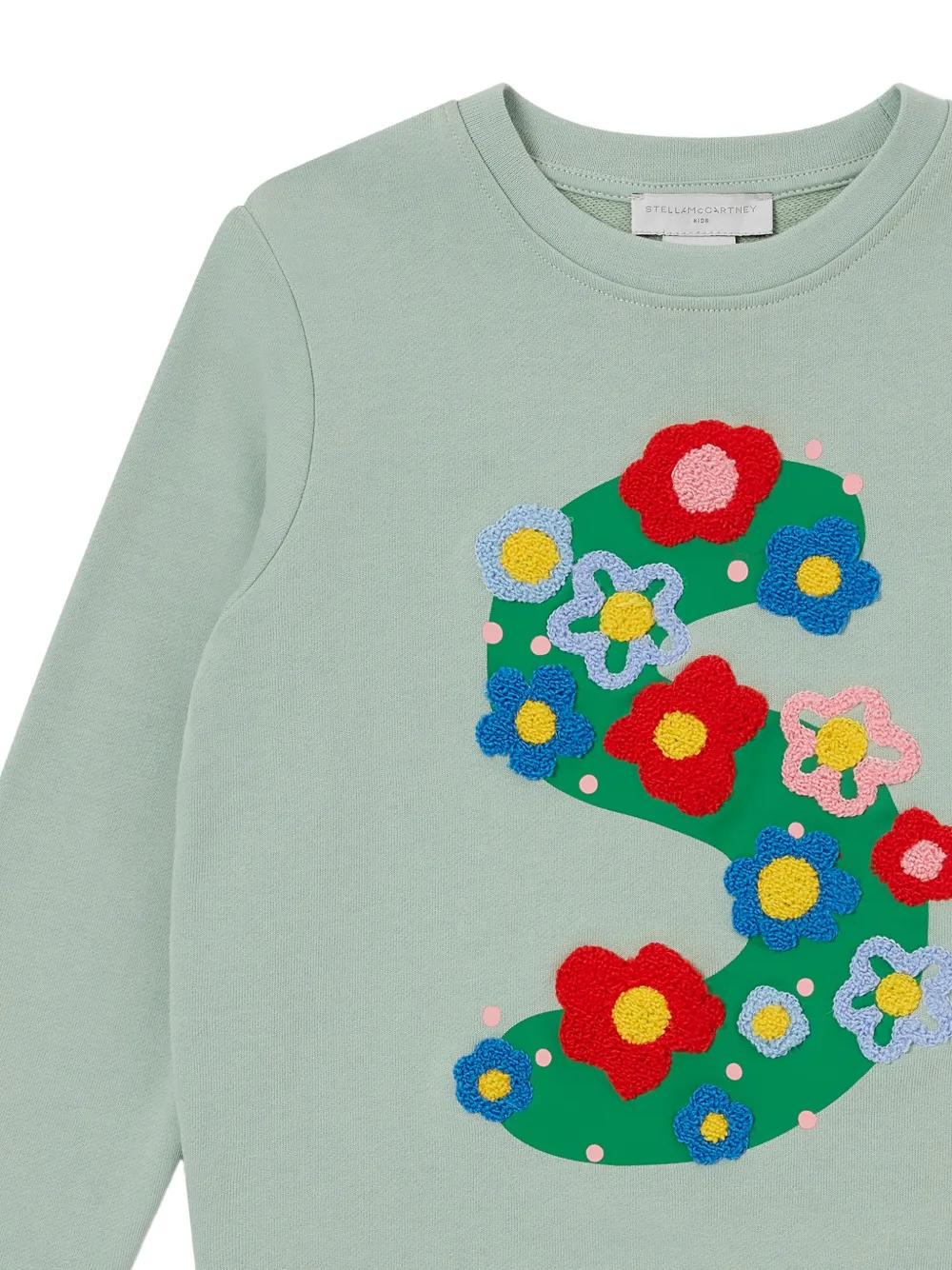 Stella McCartney Kids Sweater met bloemenpatchwork Groen