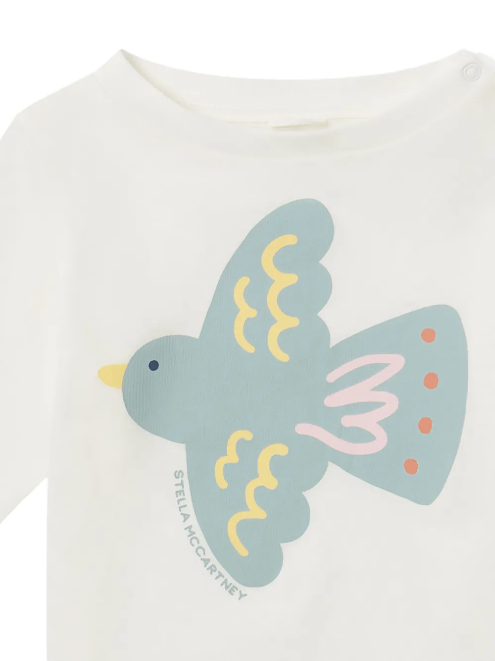 Stella McCartney Kids T-shirt met print Beige