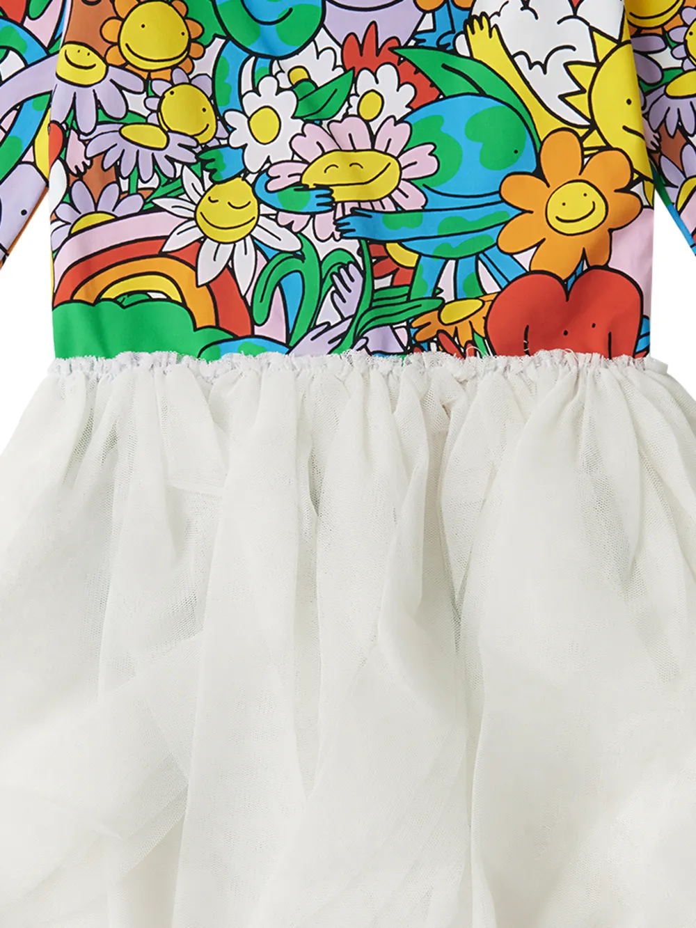 Stella McCartney Kids Jurk met tule rok Wit
