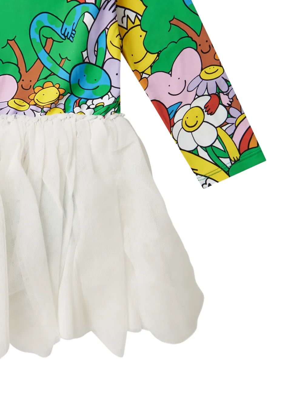 Stella McCartney Kids Jurk met tule rok Wit
