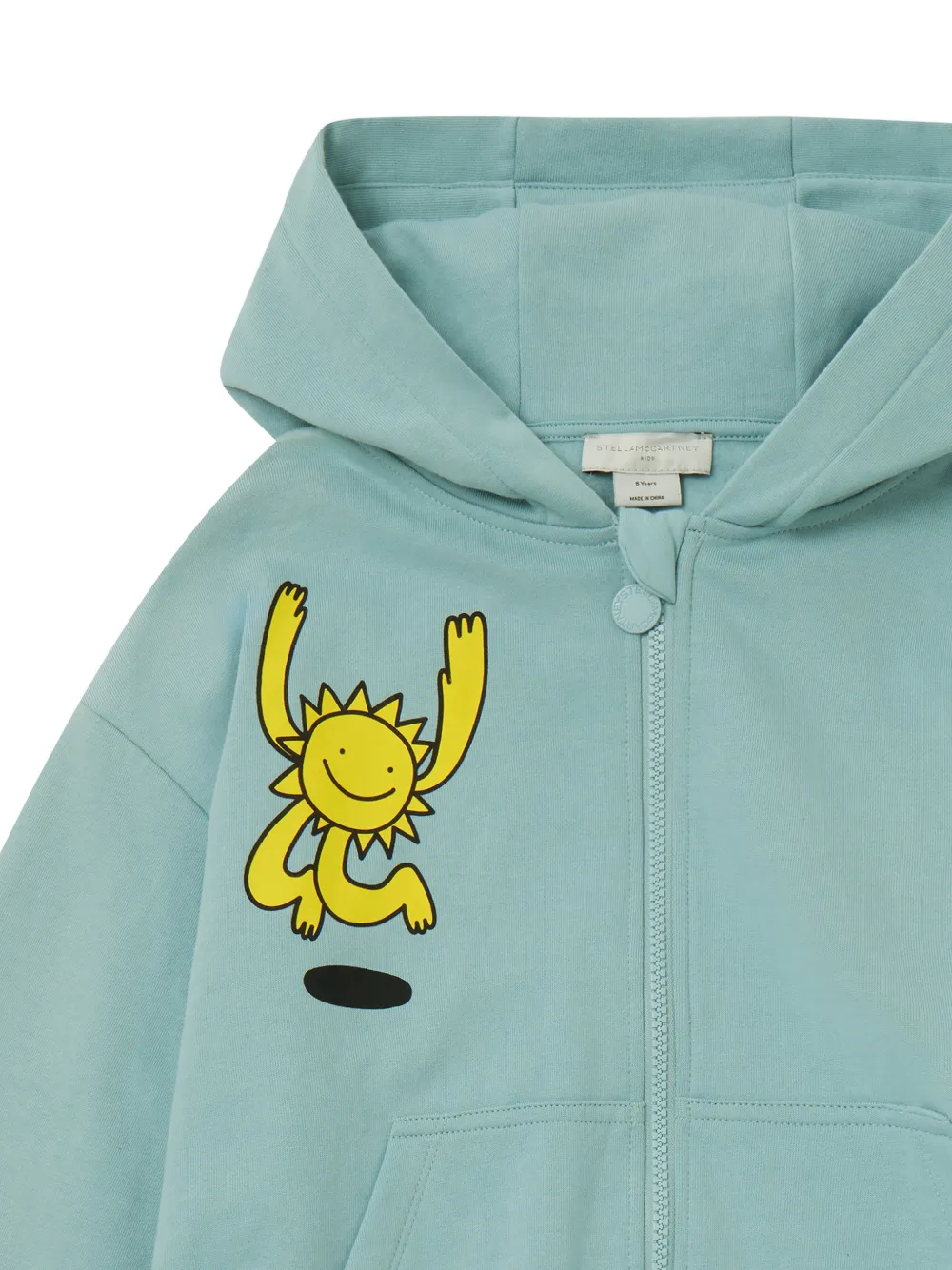 Stella McCartney Kids Earth Friends hoodie met rits en grafische print Blauw