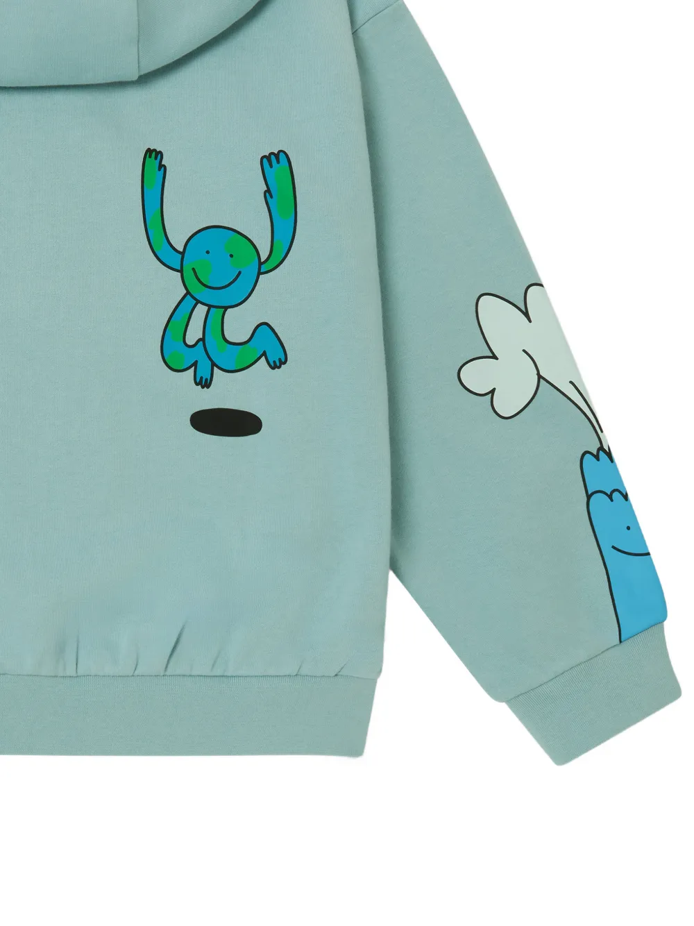 Stella McCartney Kids Earth Friends hoodie met rits en grafische print Blauw