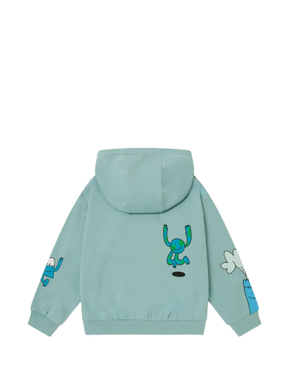 Stella McCartney Kids Earth Friends hoodie met rits en grafische print Blauw