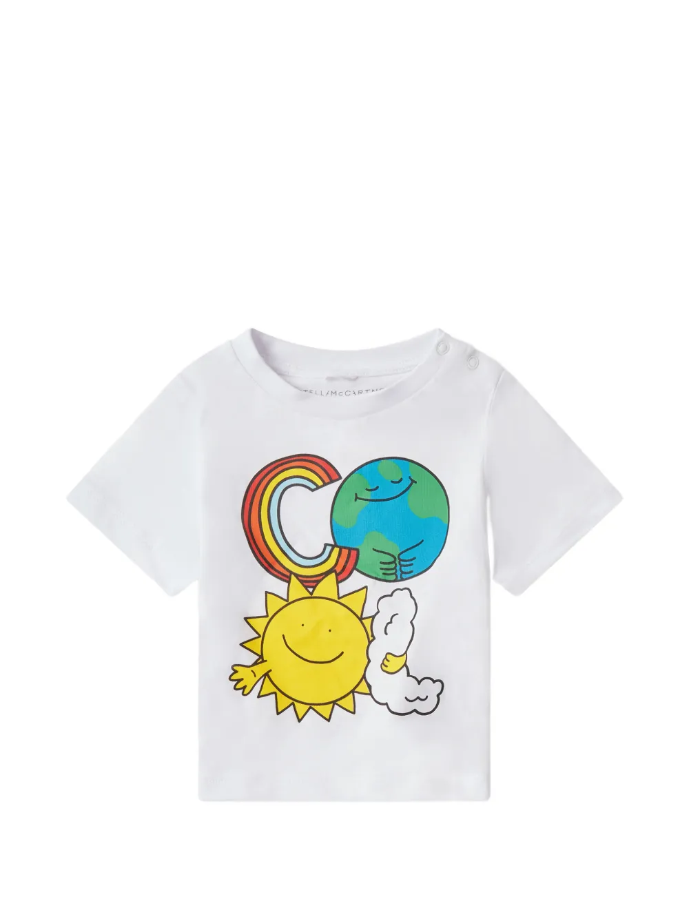 Stella McCartney Kids Earth Friends graphic-print T-shirt - Bianco