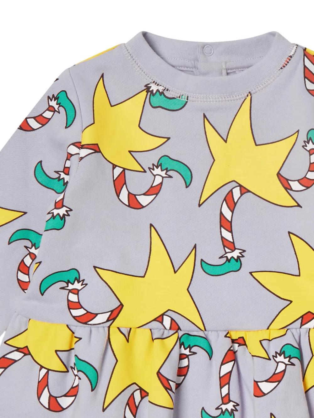Stella McCartney Kids star-print flared dress Paars