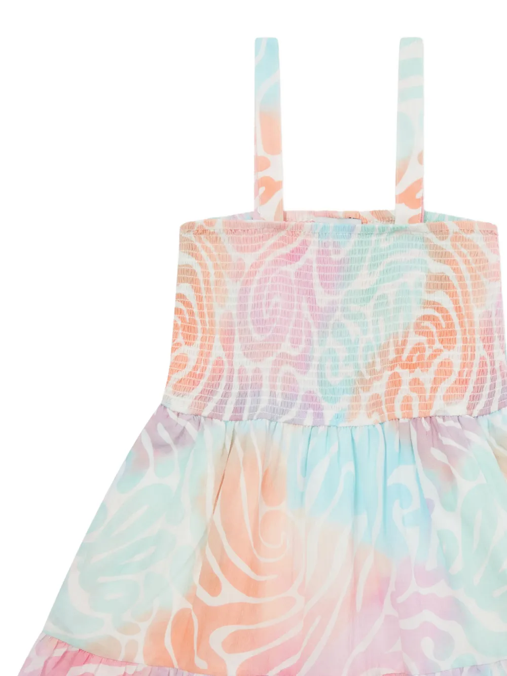 Stella McCartney Kids Gesmockte jurk met abstracte print Wit