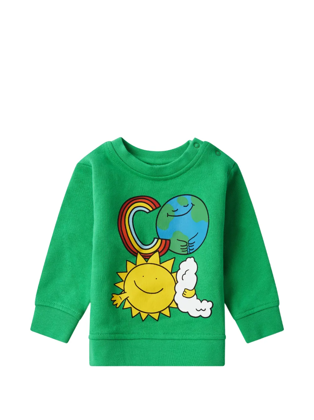 Stella McCartney Kids Earth Friends graphic-print sweatshirt - Verde