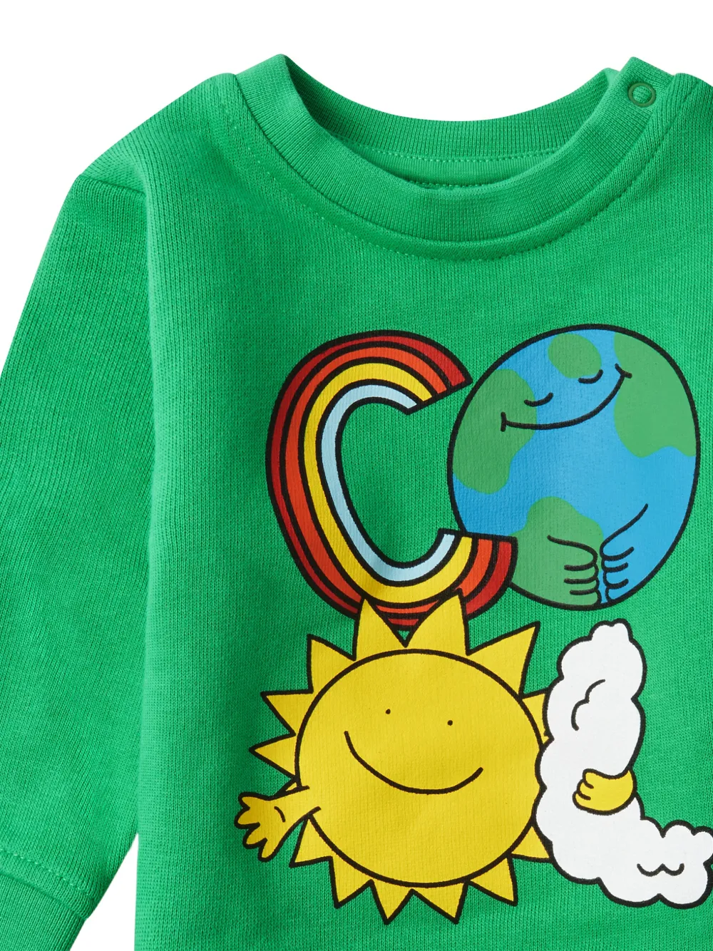 Stella McCartney Kids Earth Friends sweater met grafische print Groen