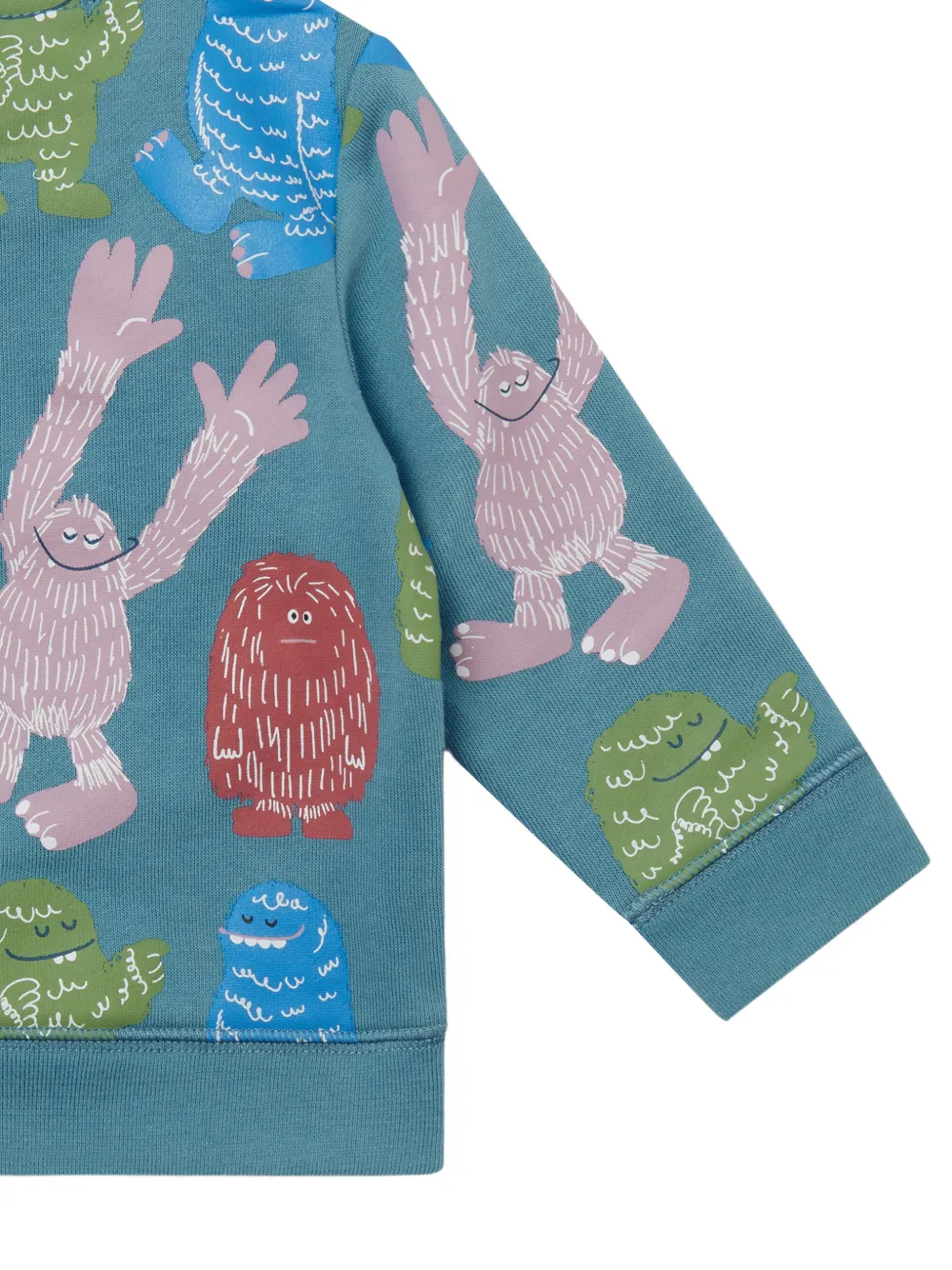 Stella McCartney Kids Trui met monsterprint Blauw