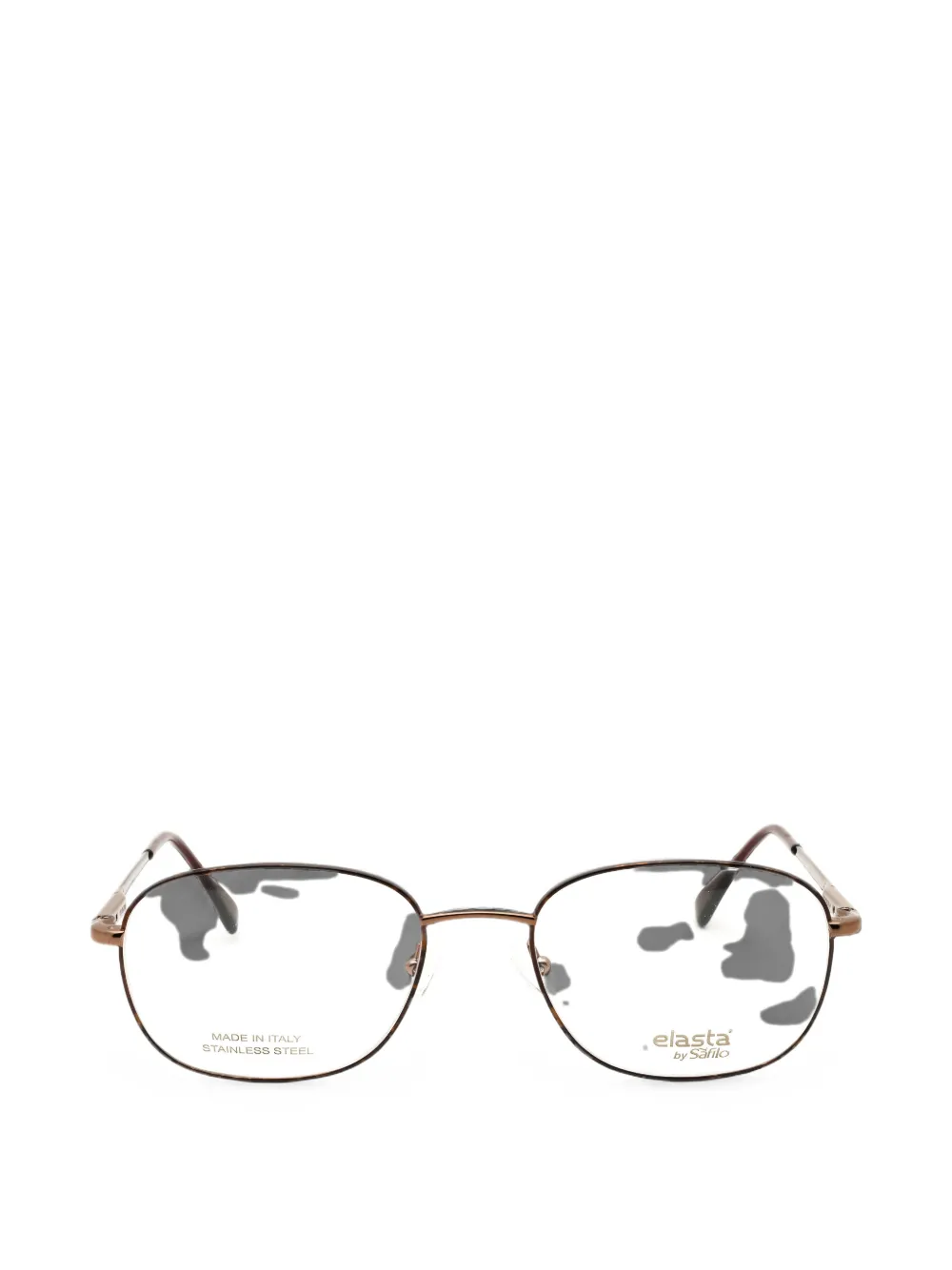 Elasta 7057 oval-frame glasses - Marrone