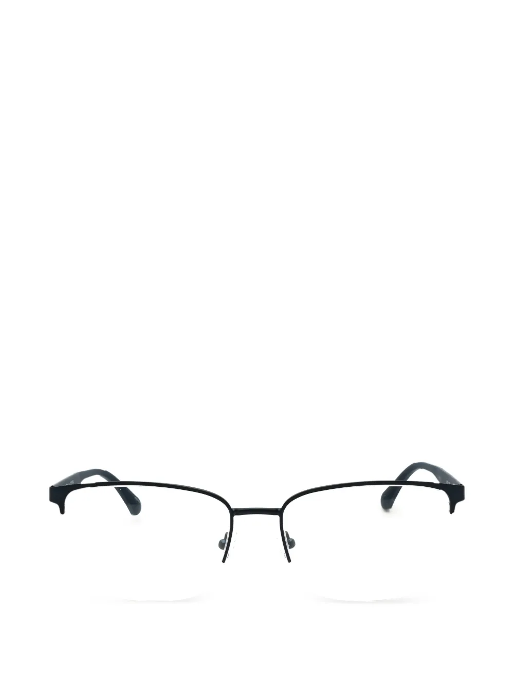 Chesterfield rectangular semi-rimless glasses - Nero