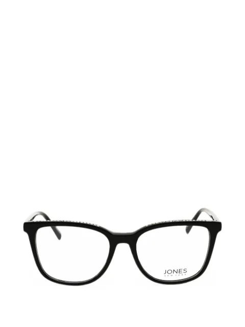 Jones New York crystal-embellished rectangle-frame glasses