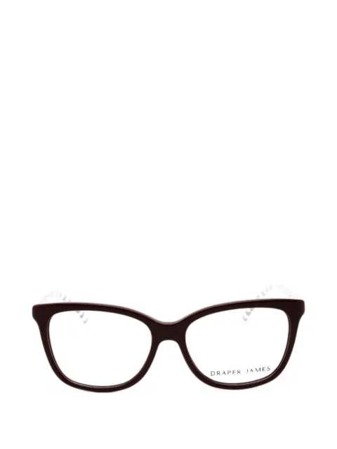 Draper James stripe-print cat-eye glasses