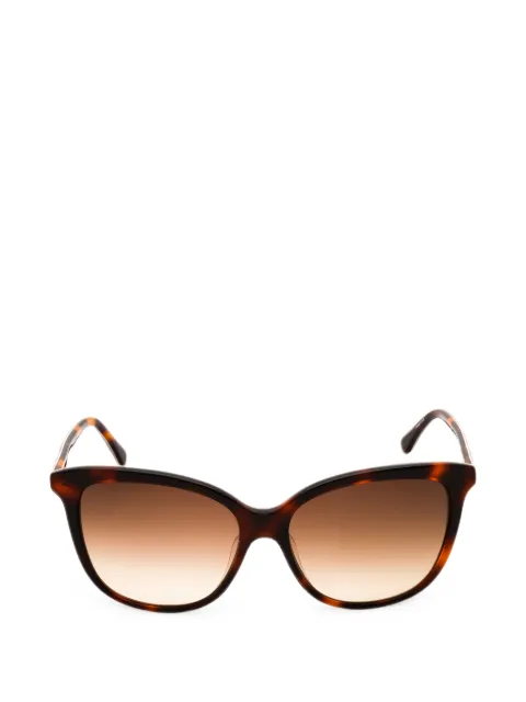 Draper James tortoiseshell-effect floral-arm sunglasses