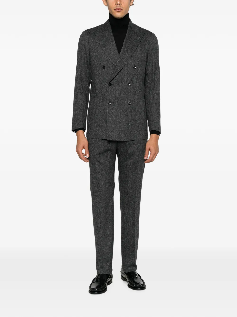 Tagliatore pin-lapel double-breasted suit Grijs