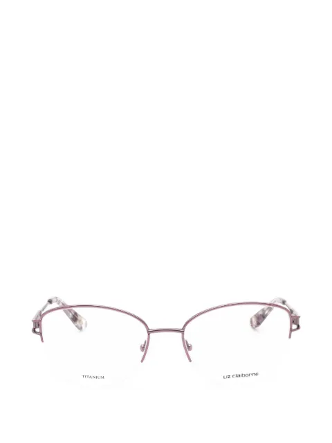 Liz Claiborne oval-frame half-rim glasses