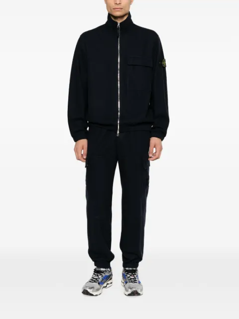 Stone Island logo-patch zip-up jacket