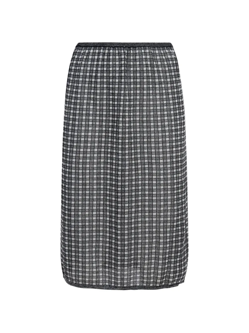 Proenza Schouler White Label Lori geruite gebreide midi-rok Grijs