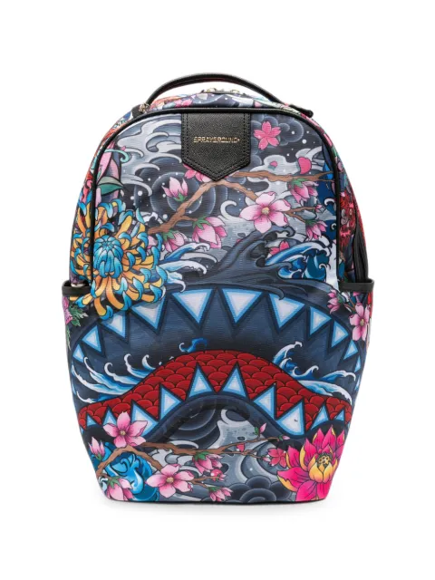 Sprayground Shark floral-print backpack