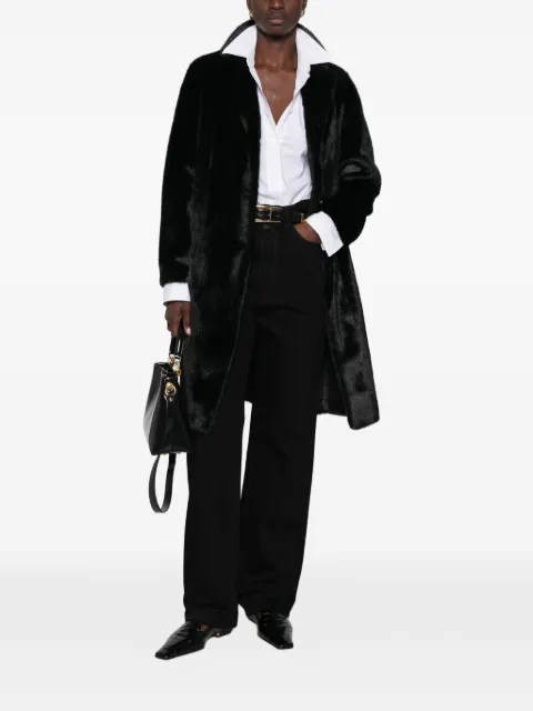 Betta Corradi faux-fur notch-lapel coat
