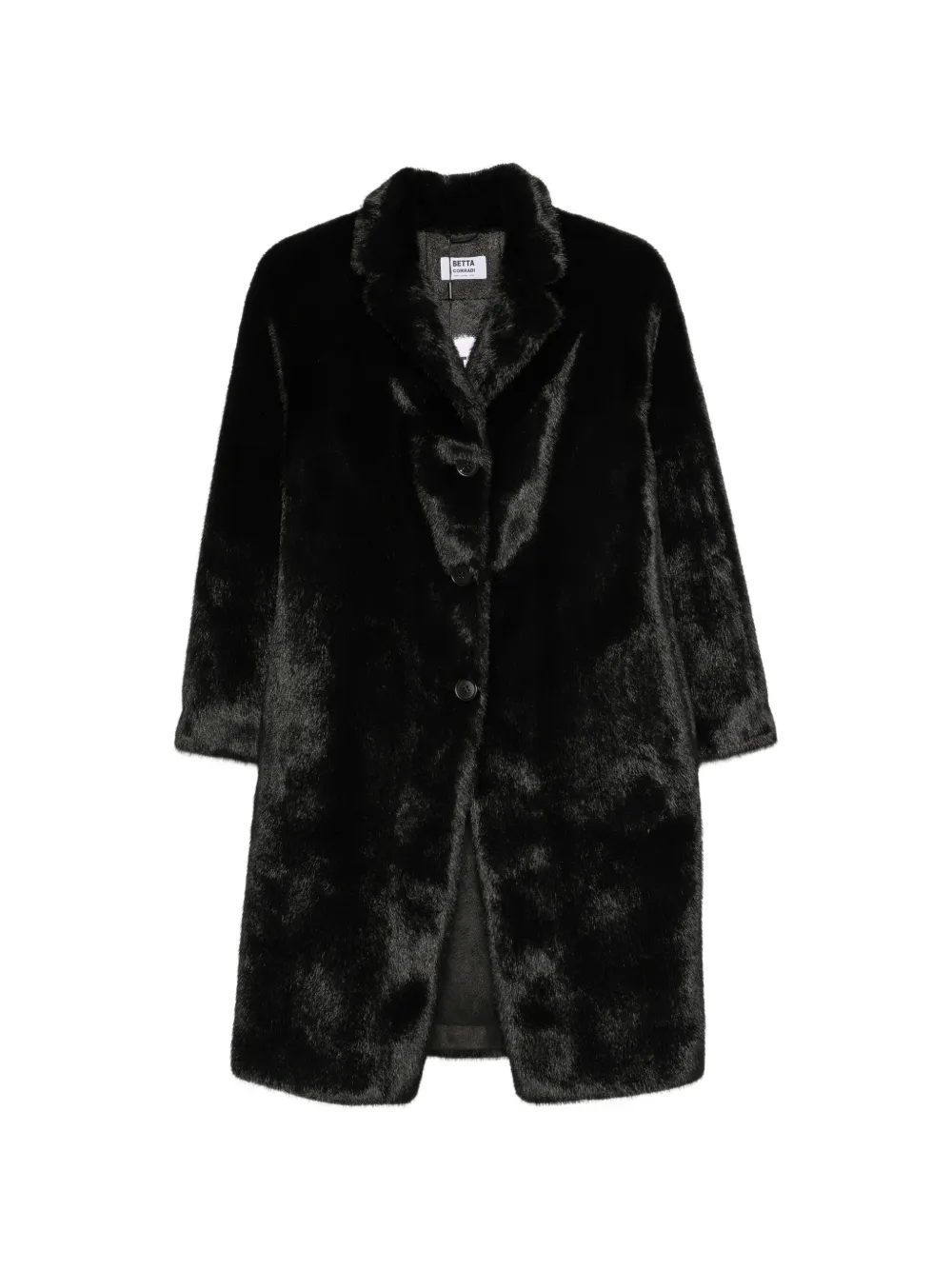 Betta Corradi faux-fur notch-lapel coat