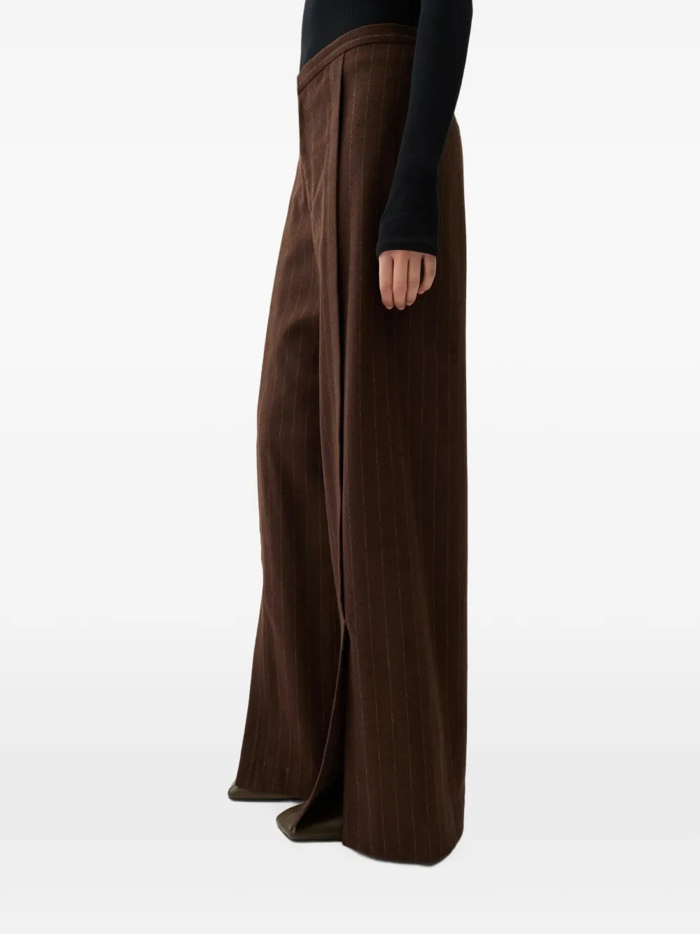 Rodebjer Rubin broek met krijtstreep Bruin