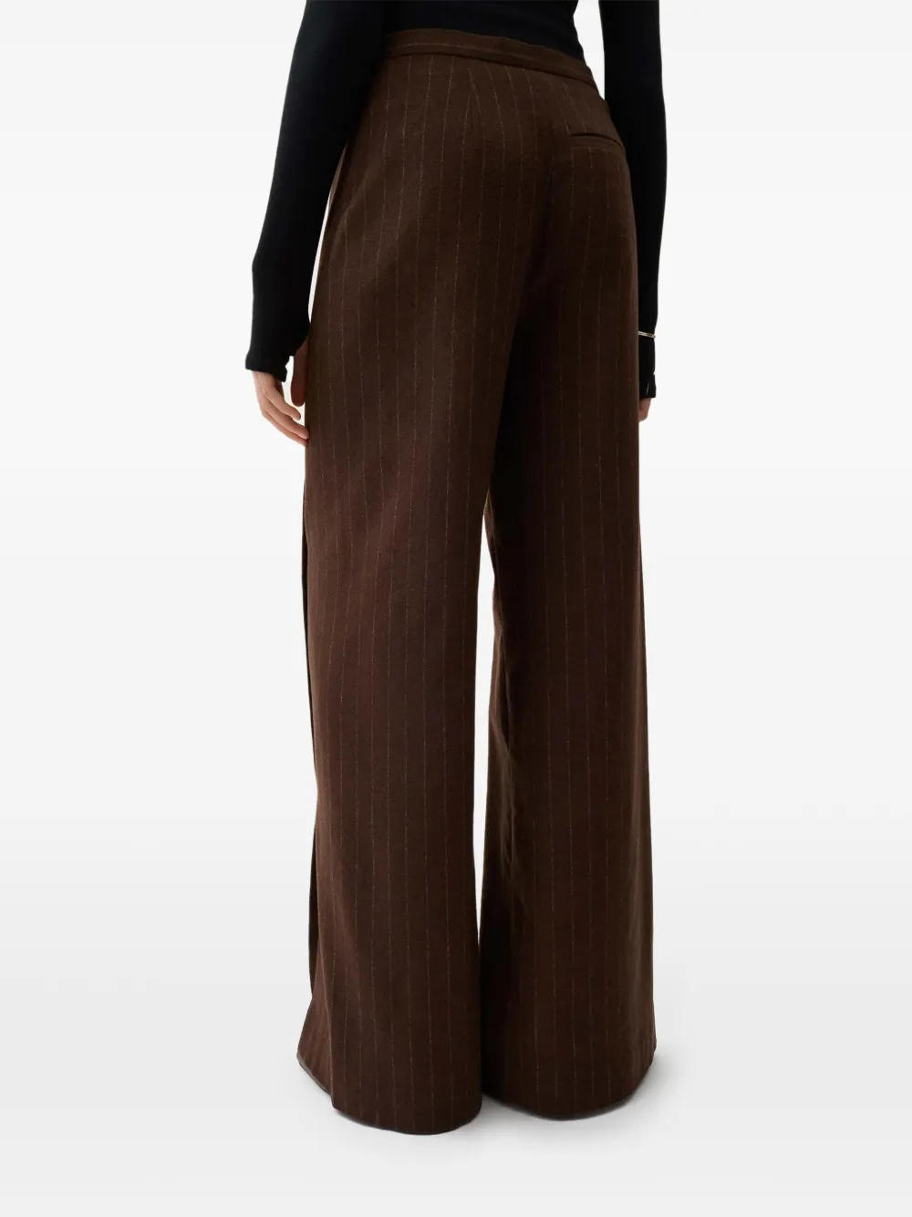 Rodebjer Rubin broek met krijtstreep Bruin