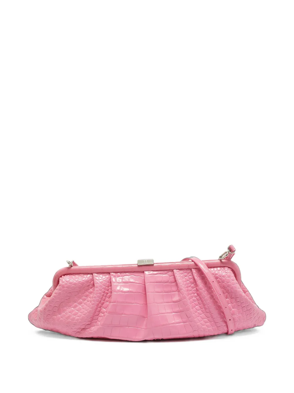 Balenciaga Pre-Owned pochette XL Cloud à effet peau de crocodile - Rose